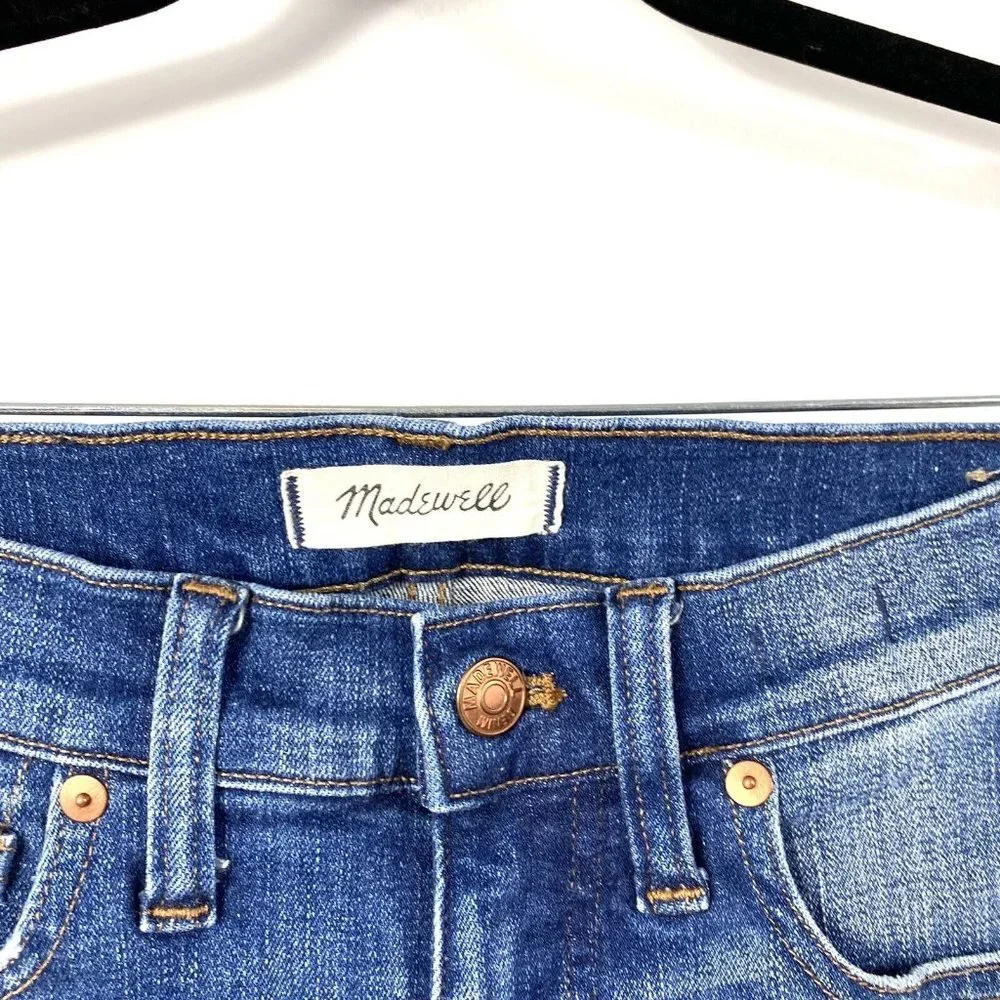 Madewell Women's 9-Inch High-Rise Skinny Ripped & Repaired York Denim Jeans 27 - Picture 5 of 11